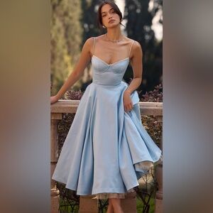 HOUSE OF CB London - Cinderella Blue Tulle Midi Dress Size M (larger cup D-E)